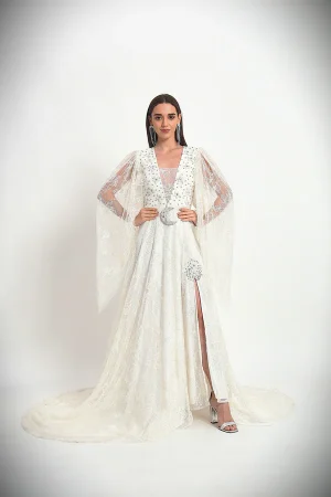 Lunar Glow Gown – A Radiant Tribute to Celestial Beauty